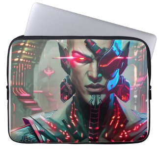 Axel: Cyberpunk Cybernetic Man Laptop Fodral