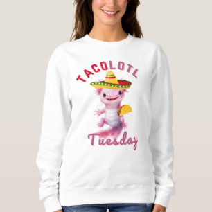 Axelotl Cute Taco Tisdag Mexican Axolotl Hoodie T Shirt