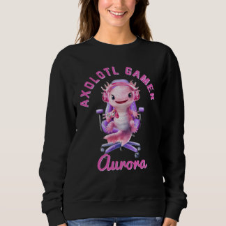 Axelotl Mysigt Gamer Girl Rosa Cute Axolotl Namn T Shirt