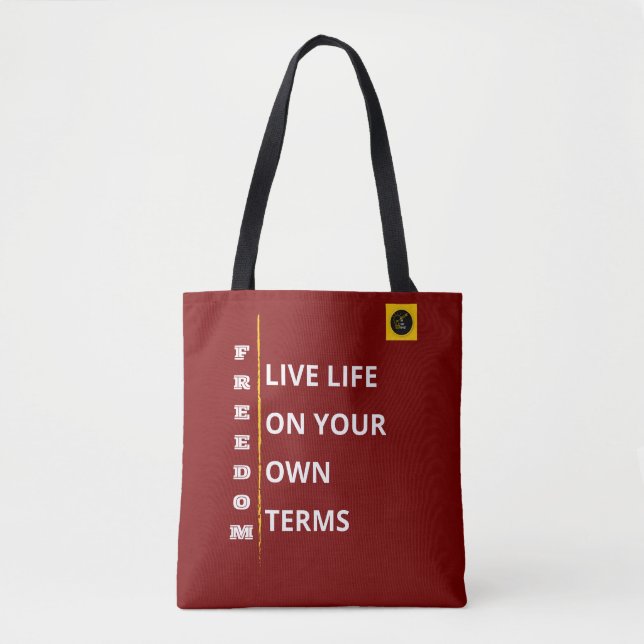 Axelremmad Totebag - Freedom Vibe Tygkasse (Framsida)