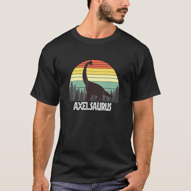 Axelsaurus Axel Saurus T Shirt (Framsida)