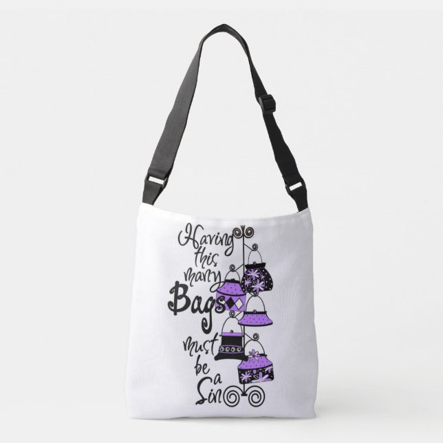 Axelväska med heltryck, Medium (Framsida)