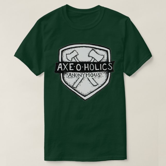 AxeOHolics Anonymous Shield Frimärke Classic TShir T Shirt (Design framsida)