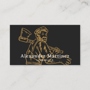 Axes Lumberjack Handyman Carpenter Woodarbetare Visitkort