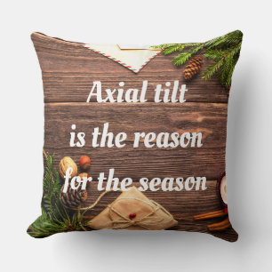 "Axial tilt är orsaken till säsongen" kudde