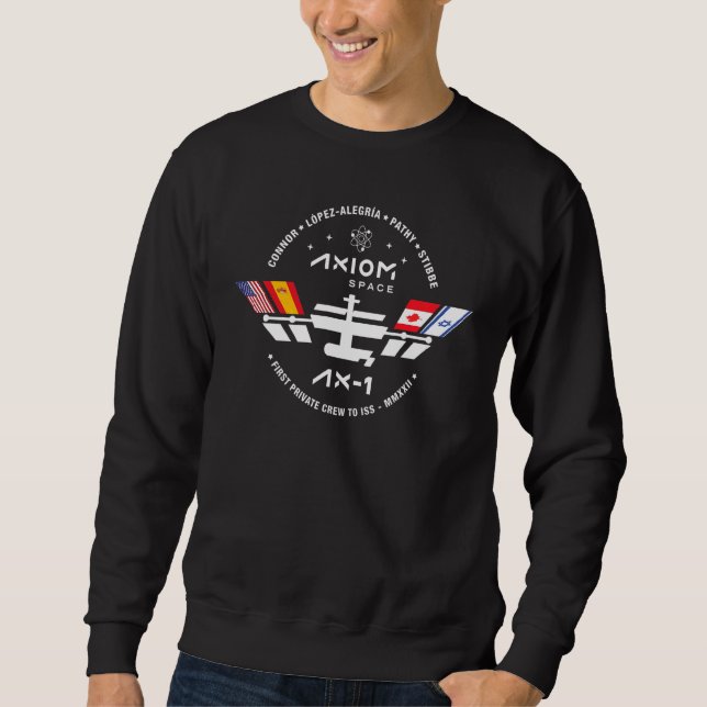 Axiom Ax 1 Uppdrag Kanadas astronaut Mark Pathy Dr Lång Ärmad Tröja (Framsida)