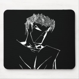 Axiom-man Reverse Black and White Mouse Pad Musmatta
