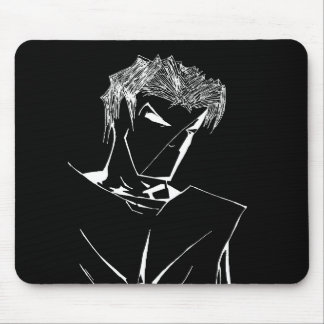 Axiom-man Reverse Black and White Mouse Pad Musmatta