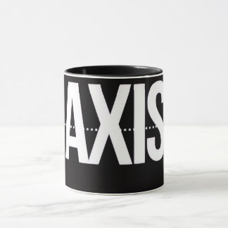 Axis Minimalist Black Mug – Clean Typography Motiv Mugg