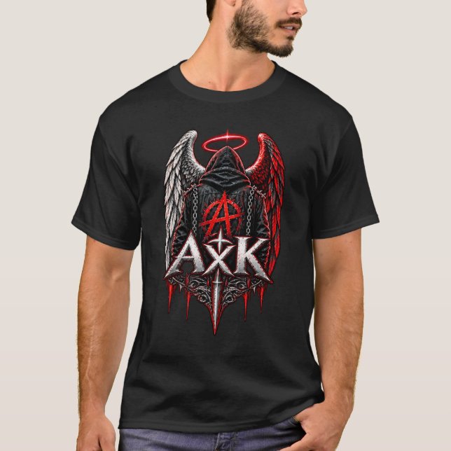 AXK Anarchy Angel Rock Band T Shirt (Framsida)