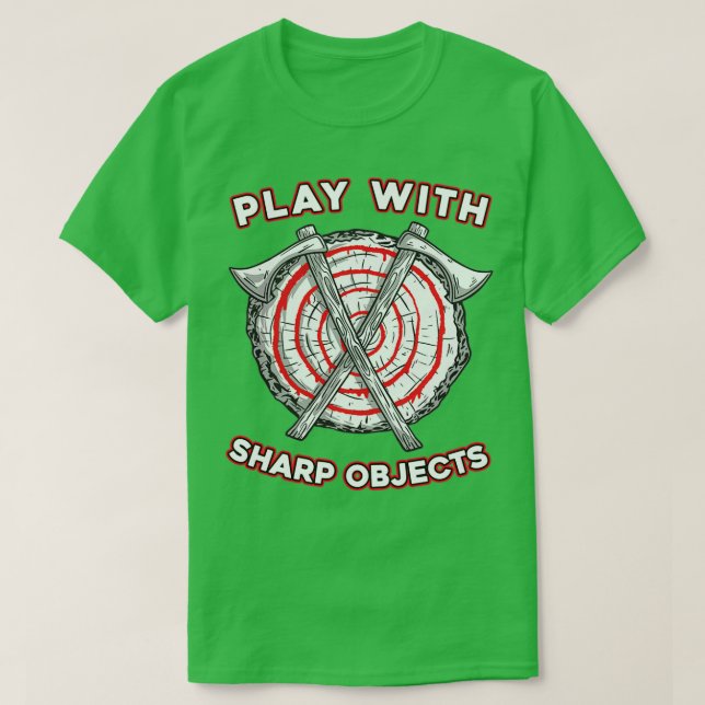 Axlar med ax-utskjutning spelas upp med Vassa obje T Shirt (Design framsida)