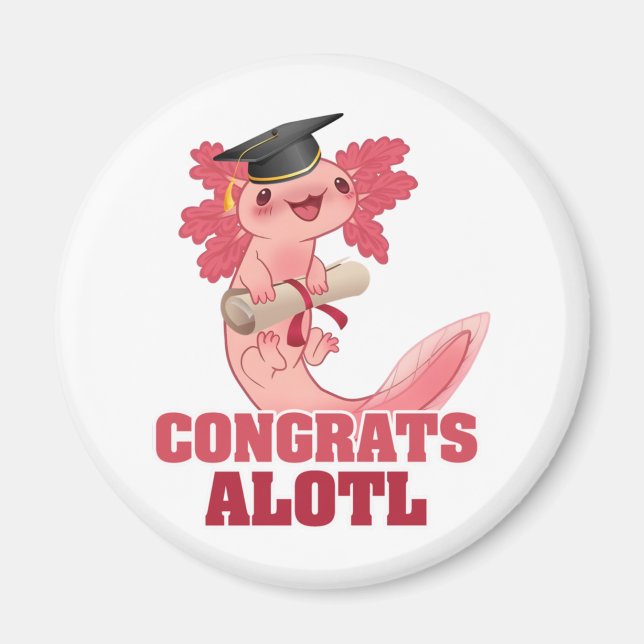 AXLOTL STUDENTEN GRATULERAR ALOTL AXOLOTL Classic Magnet (Framsidan)