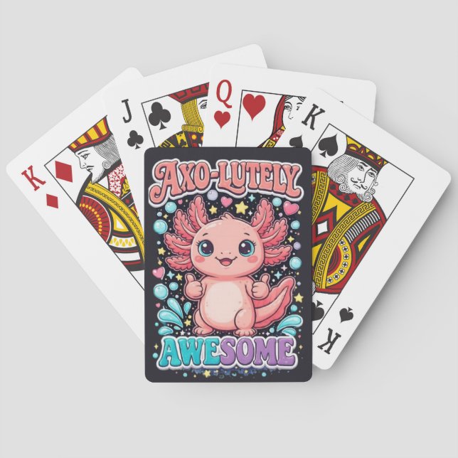 Axo-Lutely Awesome Söt Axolotl   Casinokort (Baksidan)