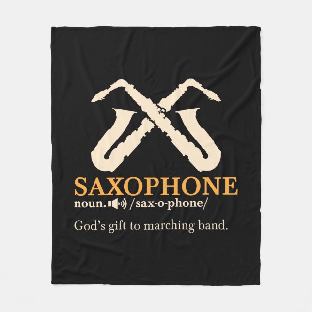 Axofon - definition av saxofon fleecefilt (Framsidan)