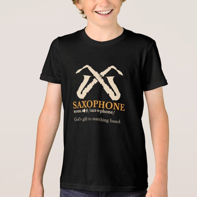 Axofon - definition av saxofon t shirt (Framsida)