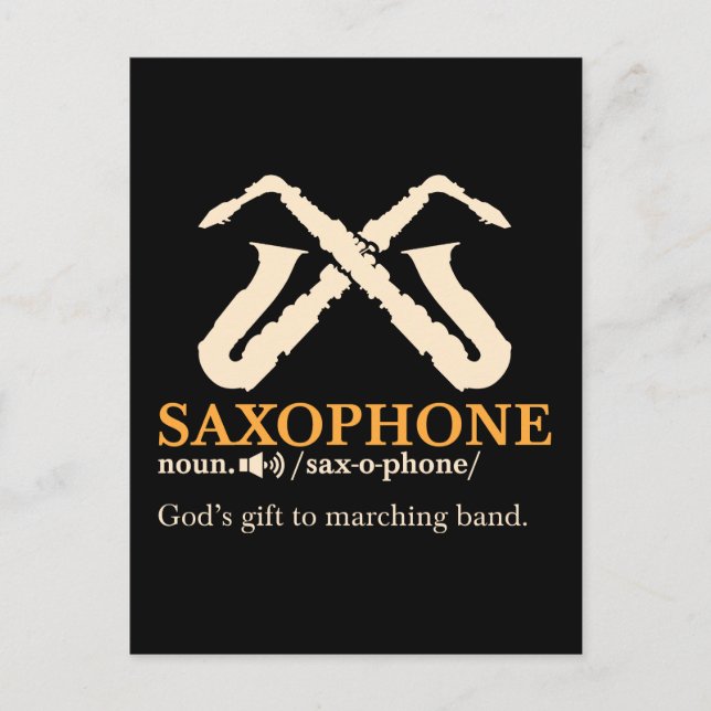 Axofon - definition av saxofon vykort (Framsida)