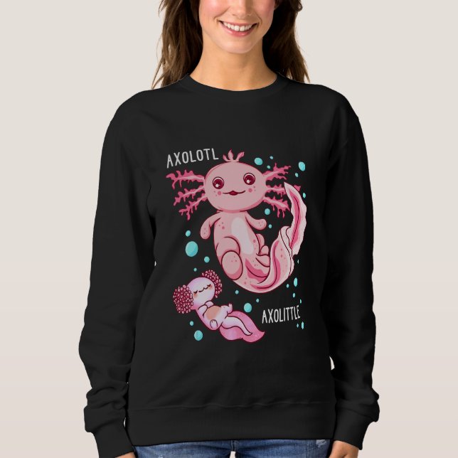 Axolittle Axolotl Big and Small Exotic Pet Animal T Shirt (Framsida)