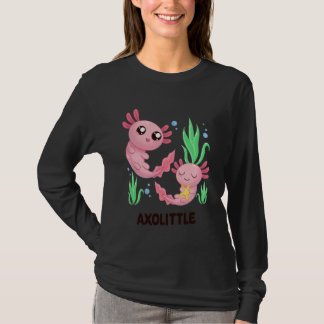 Axolittle Cute Axolotl Pun Funny Little Sister Bro T Shirt