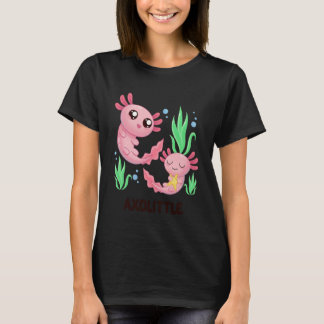 Axolittle Cute Axolotl Pun Funny Little Sister Bro T Shirt