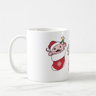 Axololt jul söt Axolotls för högtider Kaffemugg