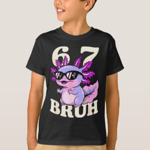 Axolotl 67 bruh rolig meme solglasögon cool walkin t shirt