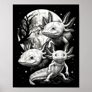 Axolotl 90-tals stil vintage estetik y2k axolotl poster