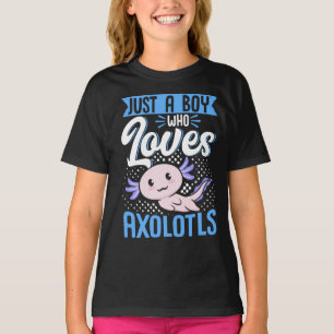 Axolotl Älskare är bara en pojke som Kärlek Axo T Shirt