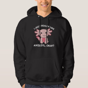 Axolotl Älskare Cute Animals För barn Rosa Hoodie
