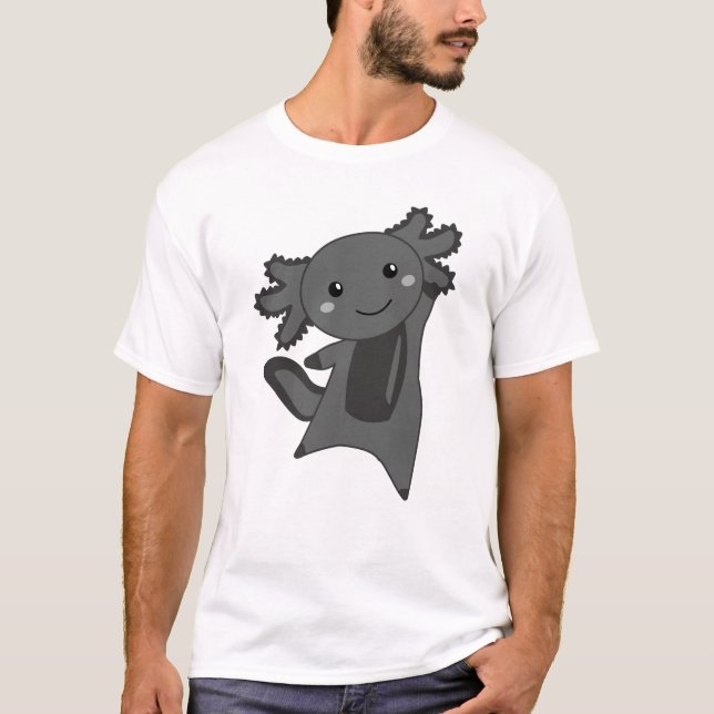 Axolotl Älskare Cute Animals För barn Rosa T Shirt (Framsida)
