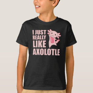 Axolotl Älskare Cute Animals För barn Rosa T Shirt
