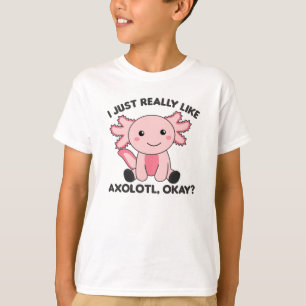 Axolotl Älskare Cute Animals För barn Rosa T Shirt