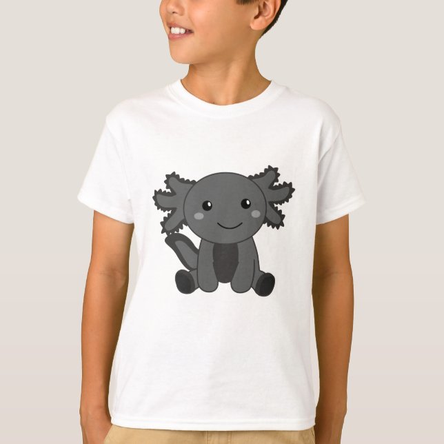 Axolotl Älskare Cute Animals För barn Rosa T Shirt (Framsida)