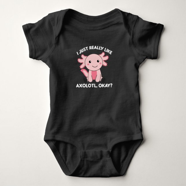 Axolotl Älskare Cute Animals För barn Rosa T Shirt (Framsida)