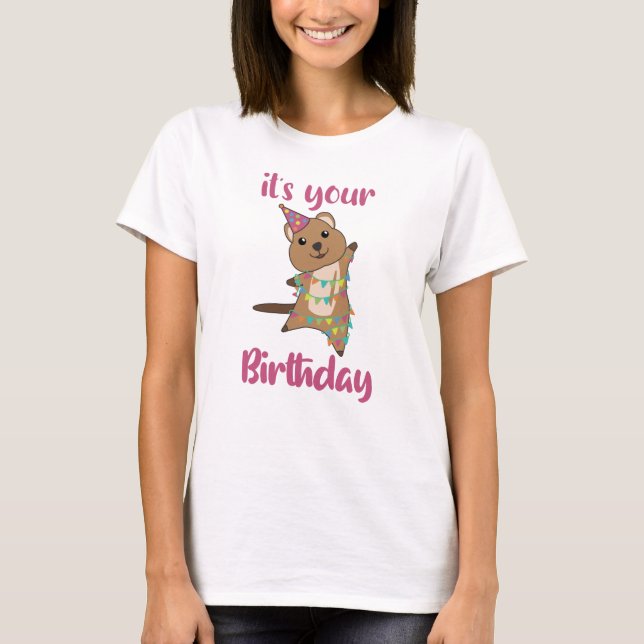 Axolotl Älskare Cute Animals För barn Rosa T Shirt (Framsida)