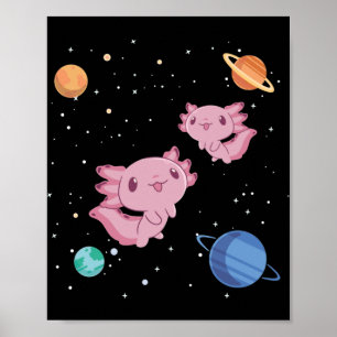 Axolotl Älskare Cute Animals rymmer Axolotl alla Poster