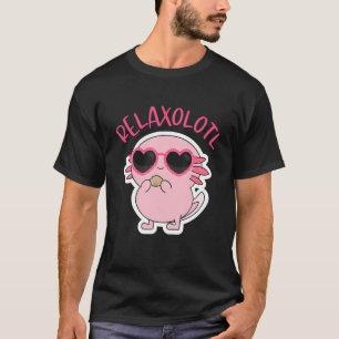 Axolotl Älskare Cute Heart Sunglasses Kawaii Girls T Shirt
