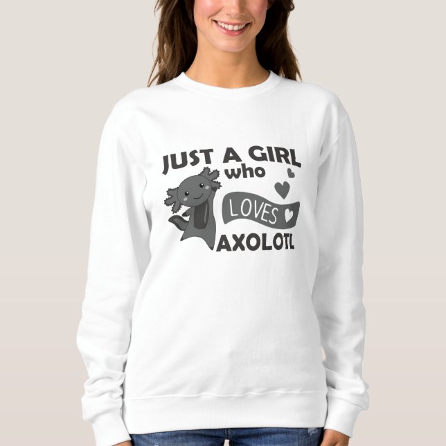 Axolotl Älskare sötdjur för flickor T Shirt (Framsida)