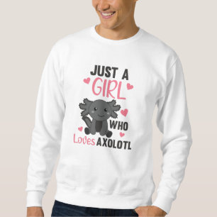 Axolotl Älskare Sweet Animals for Girls Rosa Lång Ärmad Tröja
