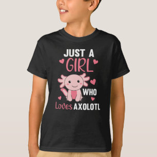 Axolotl Älskare Sweet Animals for Girls Rosa T Shirt