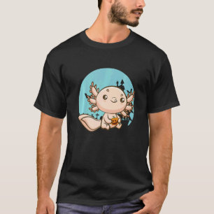 Axolotl Ambystoma Mexiicanum Pumpkin Walking Fish  T Shirt