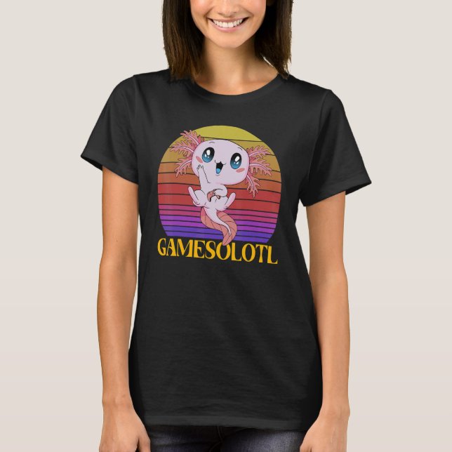 Axolotl Amfibie   Citat Spelare T Shirt (Framsida)