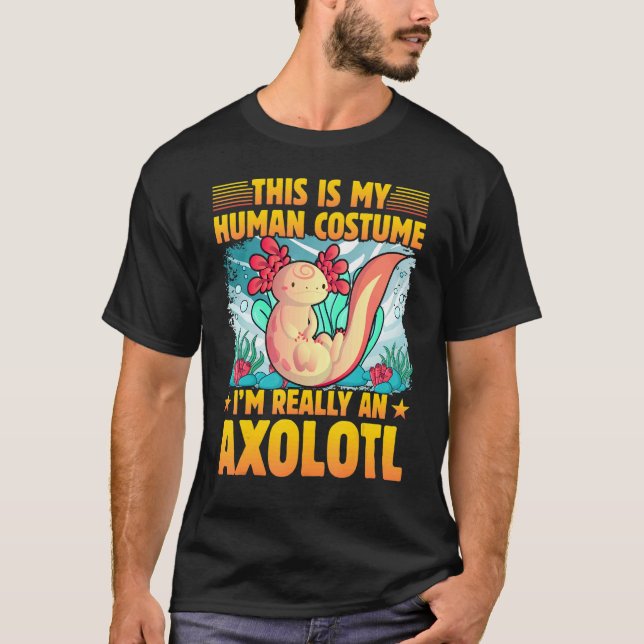 Axolotl amfibie  ordspråk 1 t shirt (Framsida)