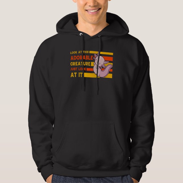 Axolotl amfibie  ordspråk 22 hoodie (Framsida)