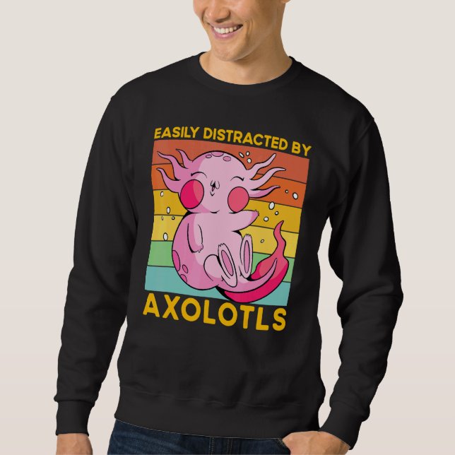 Axolotl Amfibie  Ordspråk 4 Lång Ärmad Tröja (Framsida)