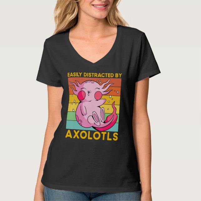 Axolotl Amfibie  Ordspråk 4 T Shirt (Framsida)