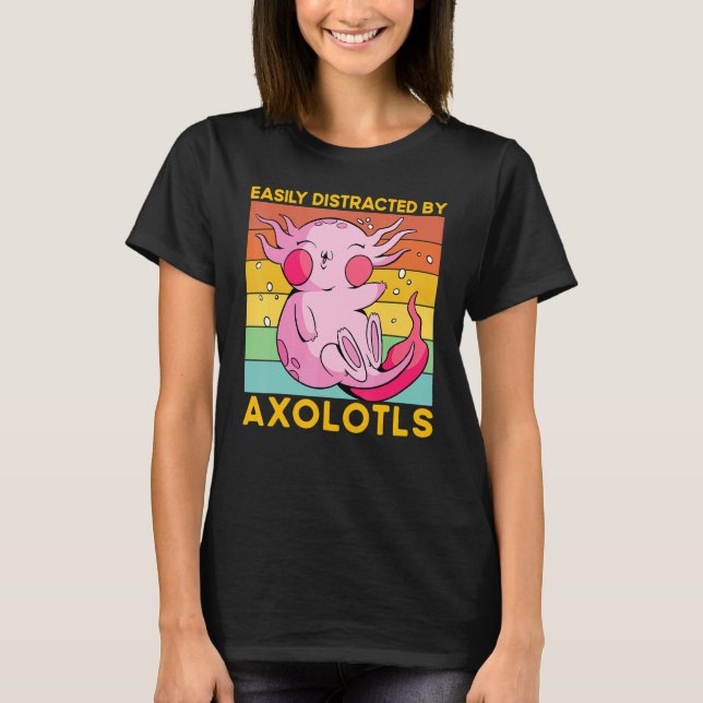 Axolotl Amfibie  Ordspråk 4 T Shirt (Framsida)
