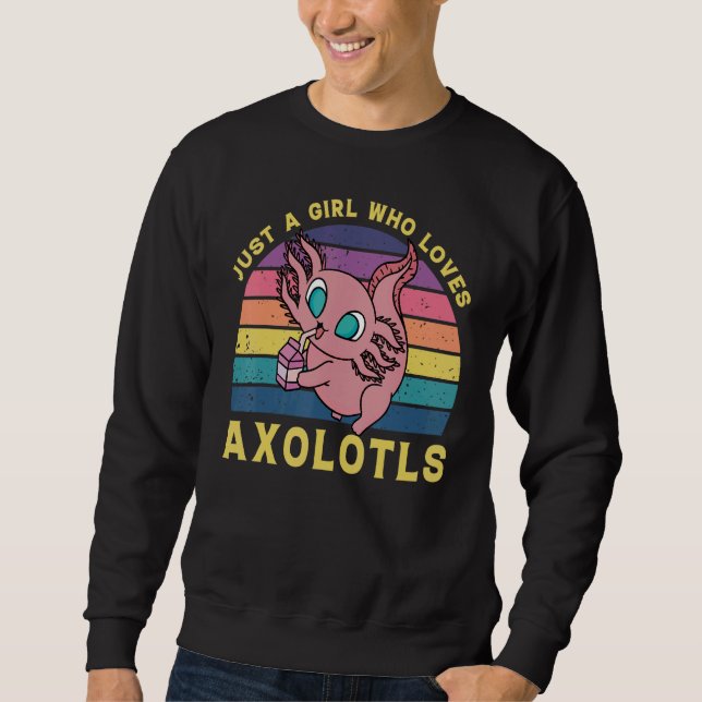 Axolotl Amfibie  Orspråk 3 Lång Ärmad Tröja (Framsida)