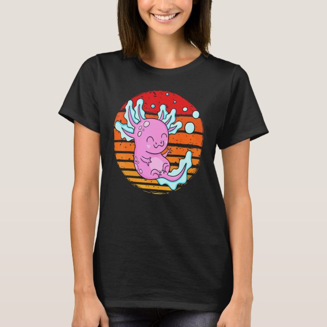 Axolotl Amphibian Ord T Shirt (Framsida)