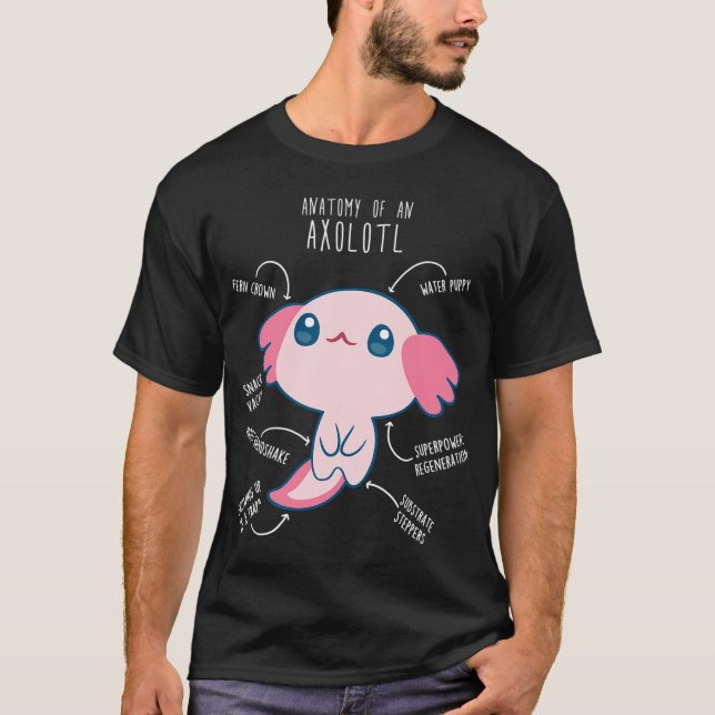 Axolotl Anatomi T Shirt (Framsida)