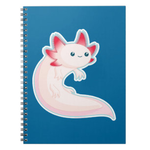 Axolotl Anteckningsbok Med Spiral